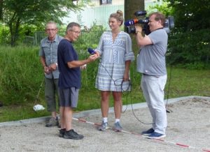 Boule-Spieler Heinrich Körner im TV-Interview