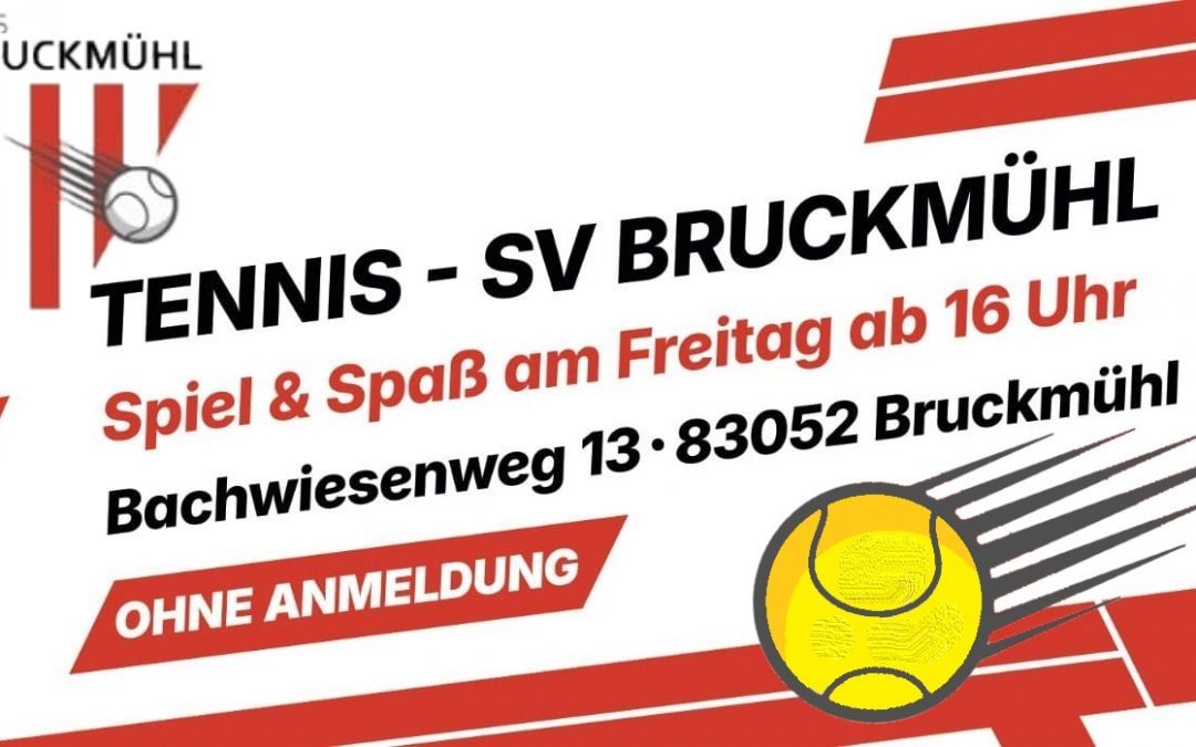 Jetzt wieder Tennis für alle – jeden Freitag