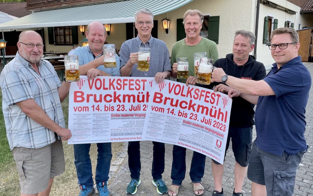 Volksfest des SV Bruckmühl  – Plakat-Vorstellung und Start der offiziellen & traditionellen „Wiesn-Countdown-Uhr“