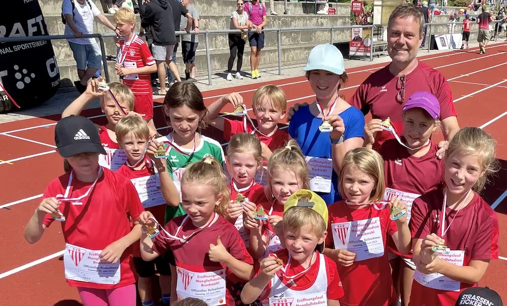 Foto Sportgruppe Kinder der Sparte Leichtathletik des SV Bruckmühl